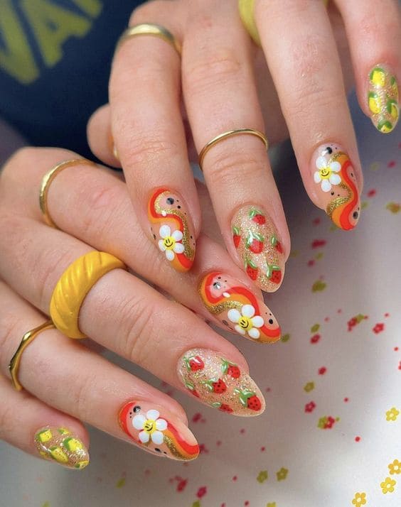 Flower And Fruit Mani