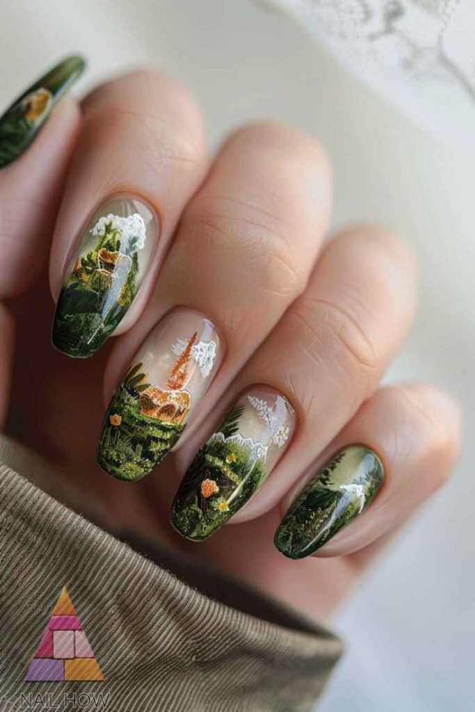 Forest Nail Art2