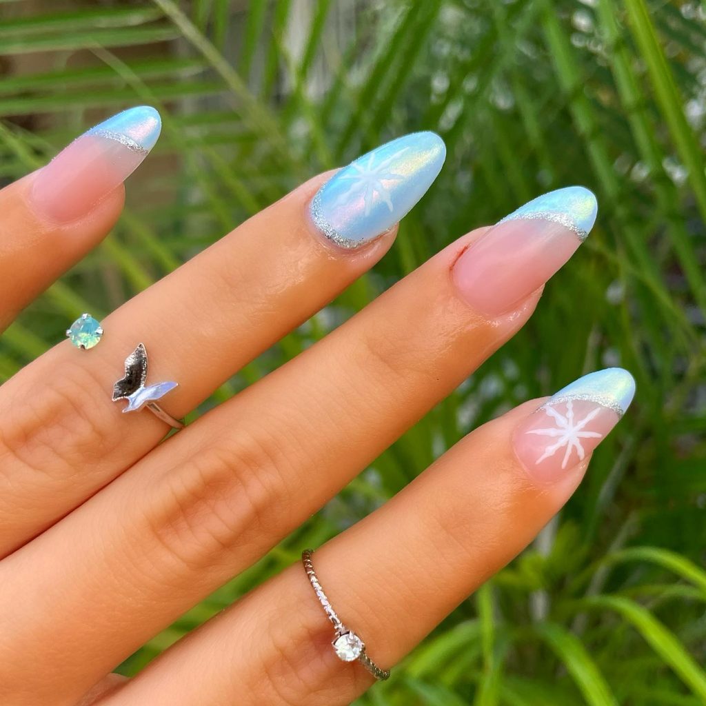  Frosty Blue Manicure Designs