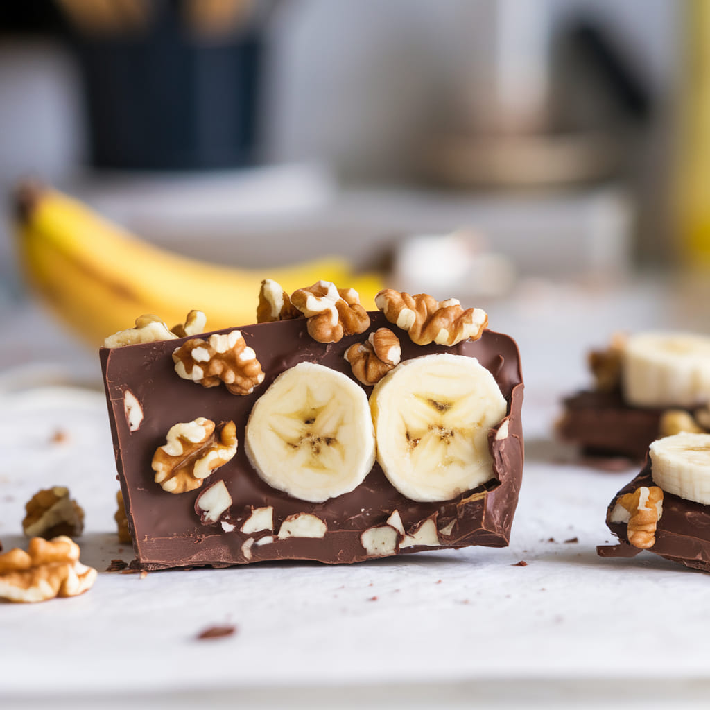 Frozen Banana Chocolate Bark
