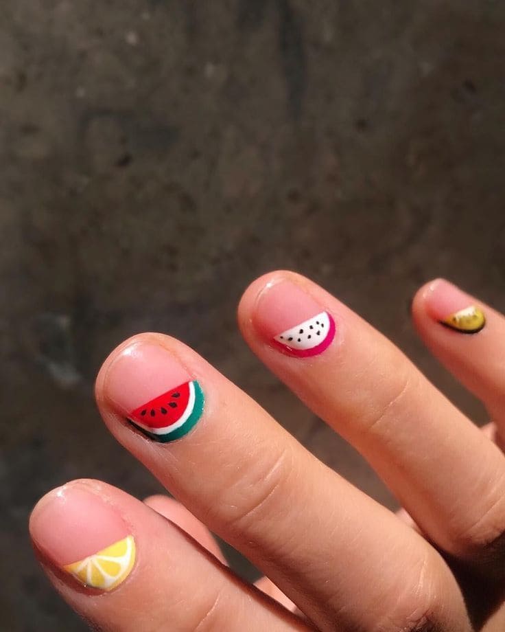 Fruity Short Nails