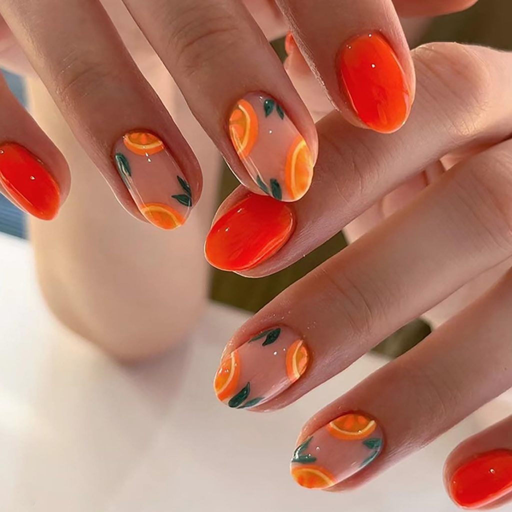 Fruity Short Nails