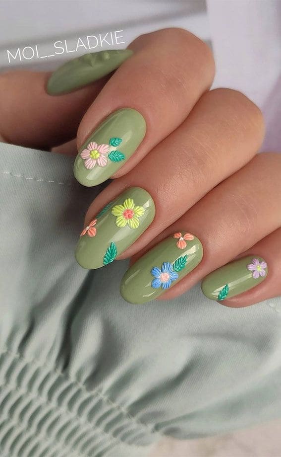 Fun Bright Green Nail Arts
