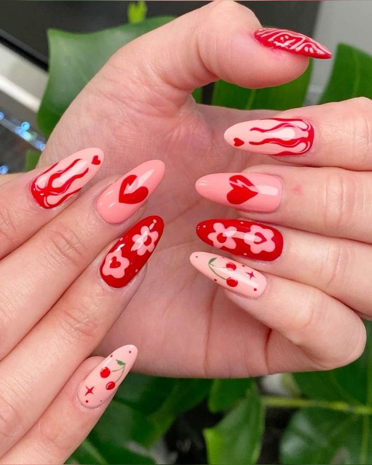 Fun Red Nail Art