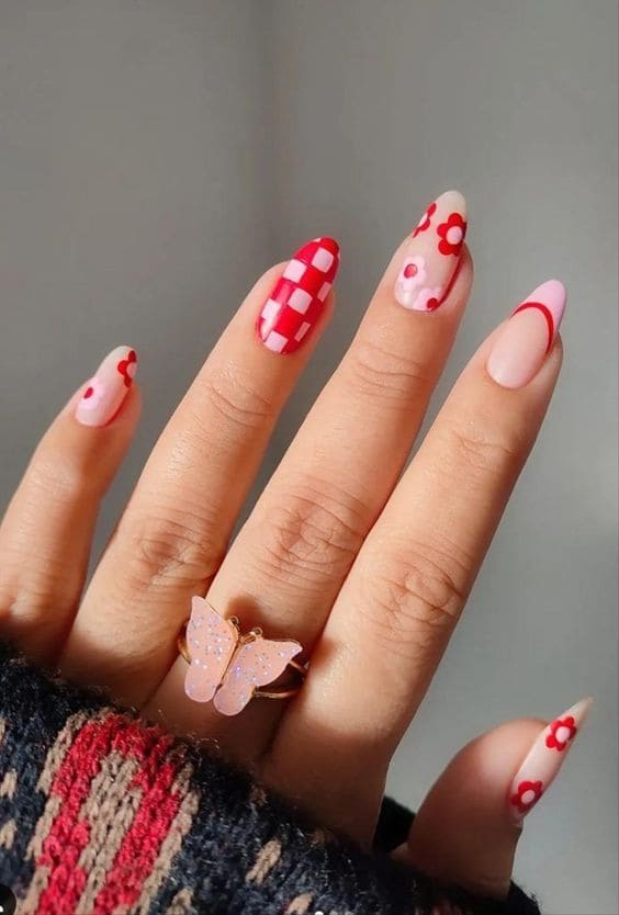 Fun Red Nail Art