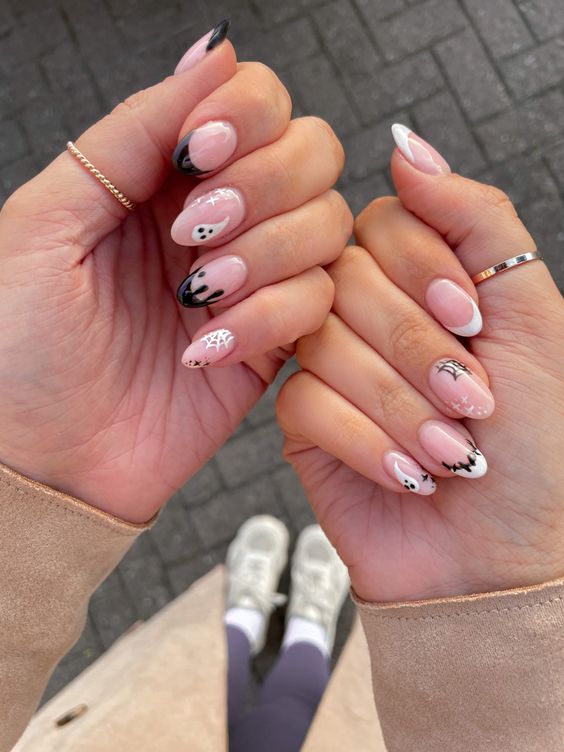 Fun Short Halloween Nail Design