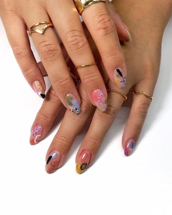 Funky Abstract Nail Art