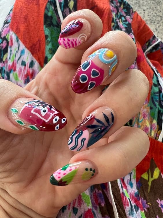 Funky Abstract Nail Art