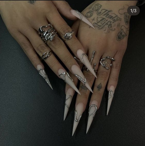  Futuristic Long Nails