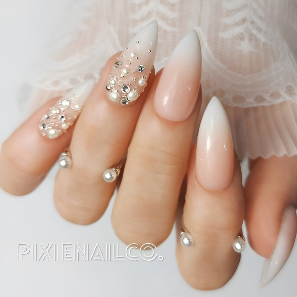 Gemstone Wedding Nail Ideas