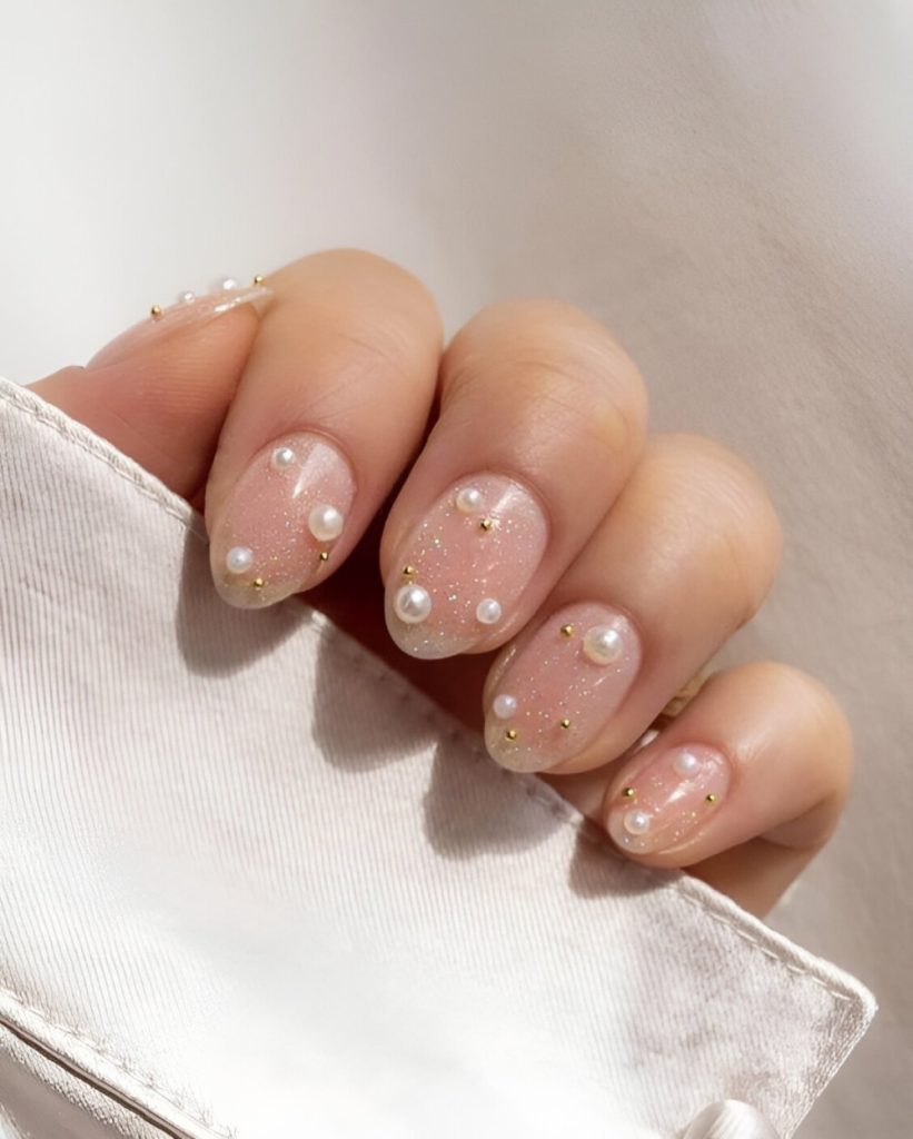 Gemstone Wedding Nail Ideas