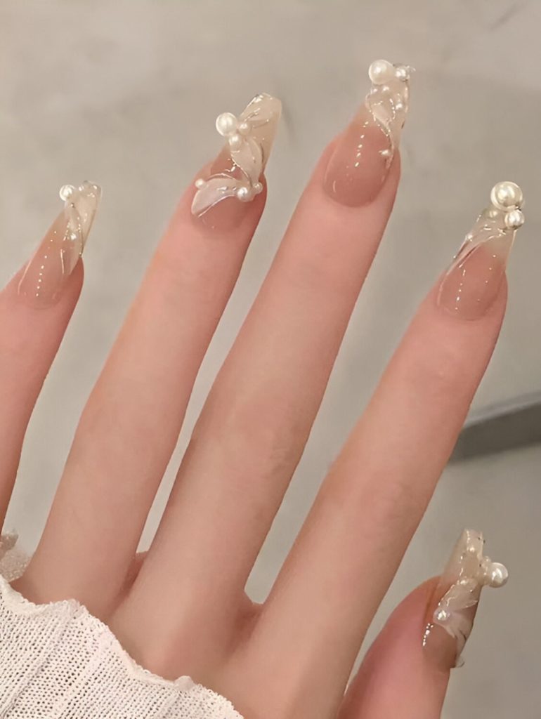 Gemstone Wedding Nail Ideas