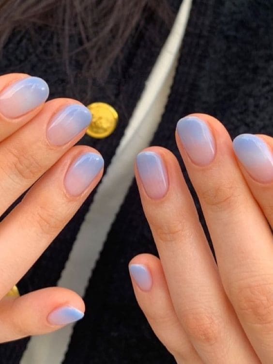Gentle Blue Ombre Mani