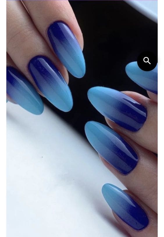 Gentle Blue Ombre Mani