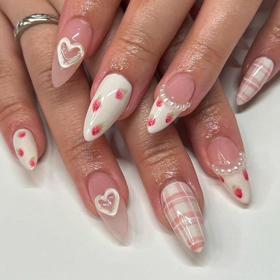 Girly Heart Nail Designs