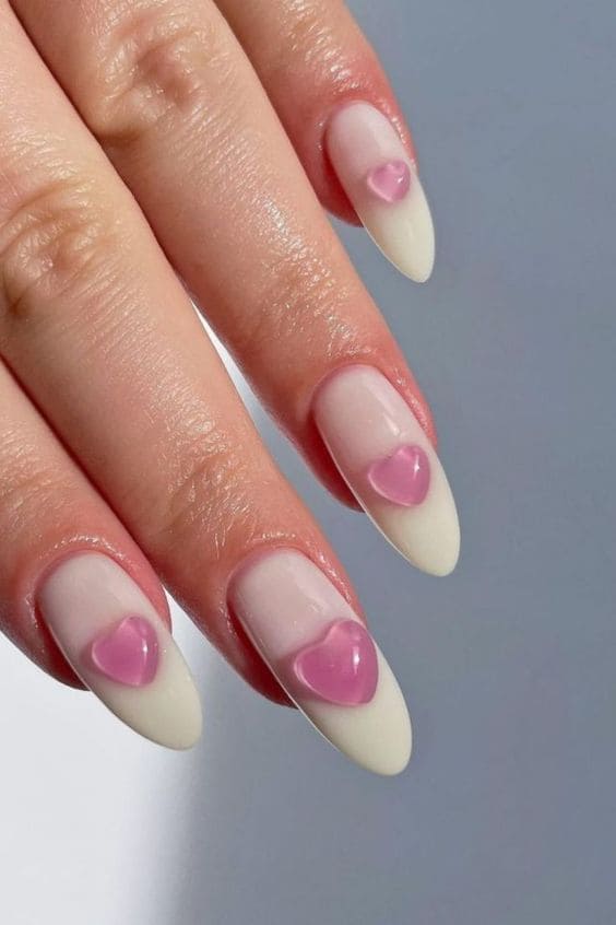 Girly Heart Nail Designs