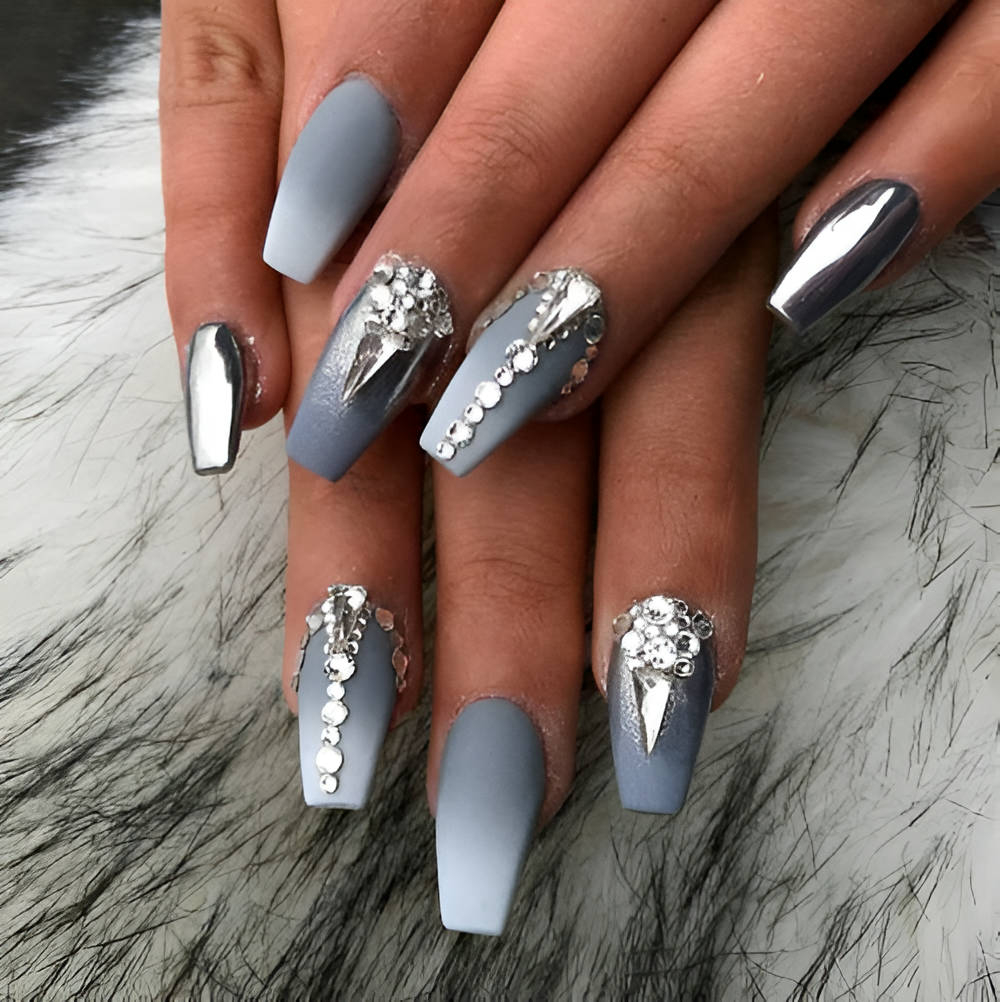  Glamorous Grey Nail Designs