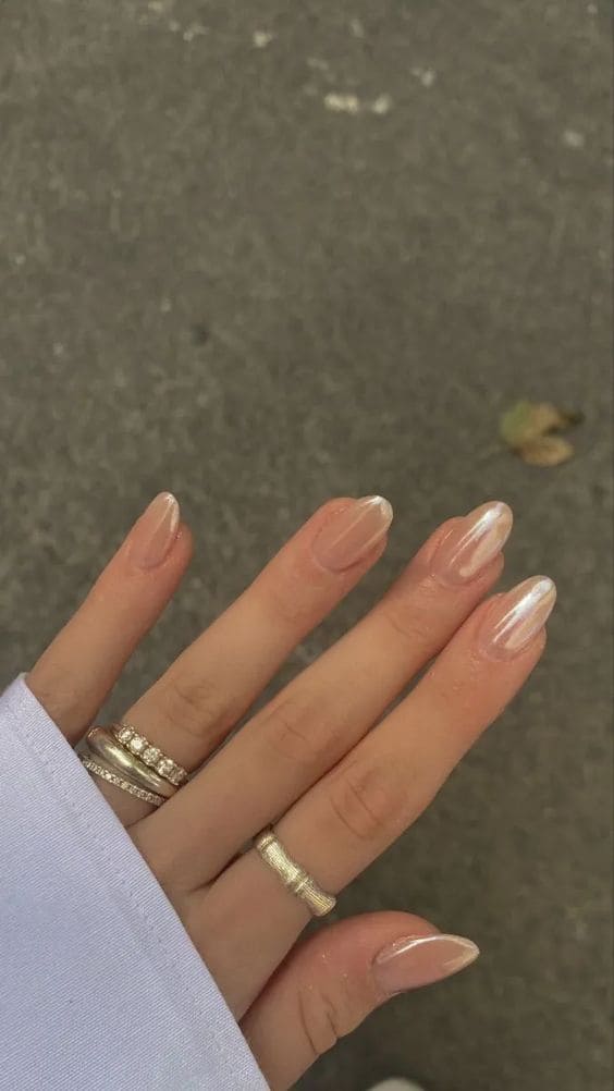 Glazed Neutral Nails