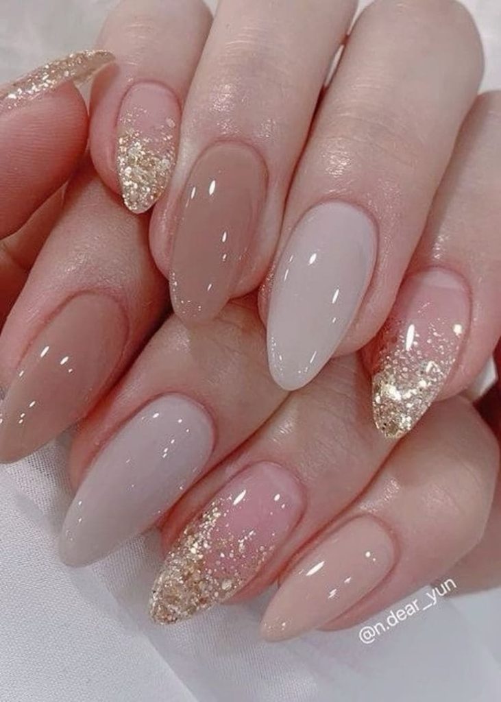 Glitter Accent Nails