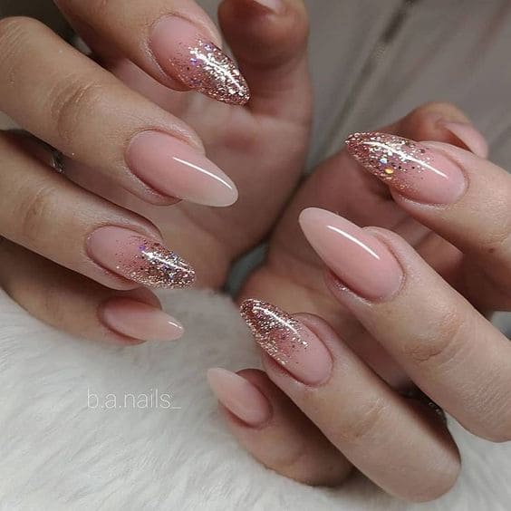 Glitter Accent Nails
