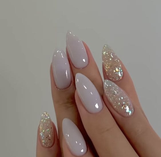 Glitter Accent Nails