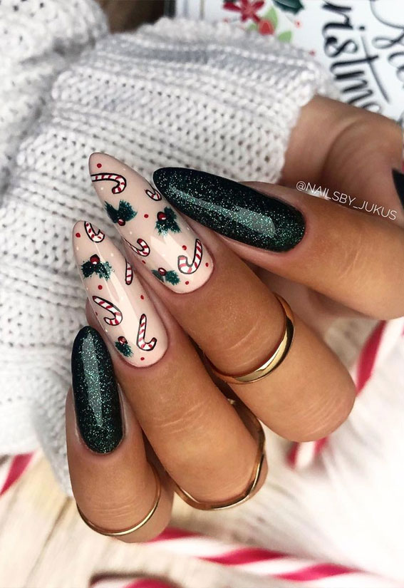 Glittered Holiday Manicures