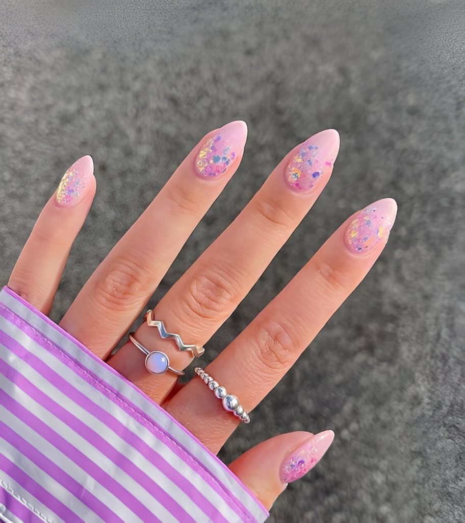 Glittered New Year's Eve Nails