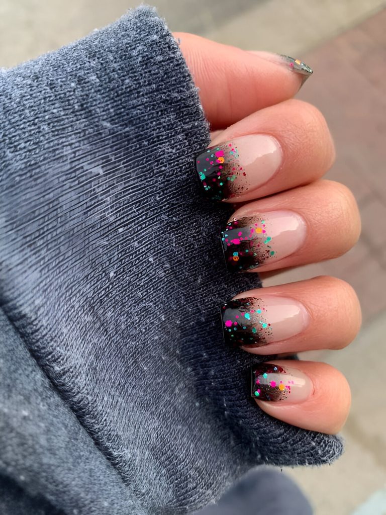 Glittered New Year's Eve Nails