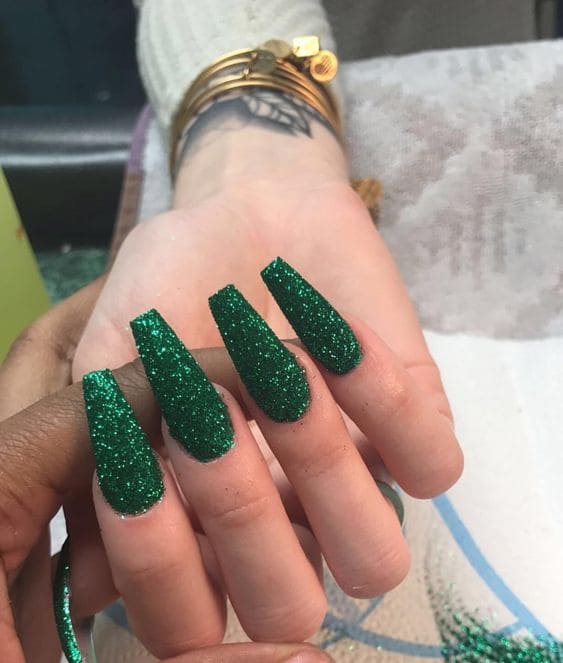 Glittery Green