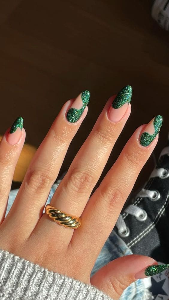 Glittery Green