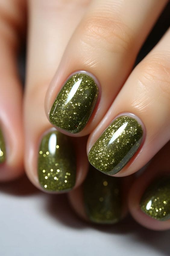 Glittery Green