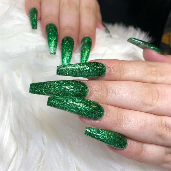 Glittery Green