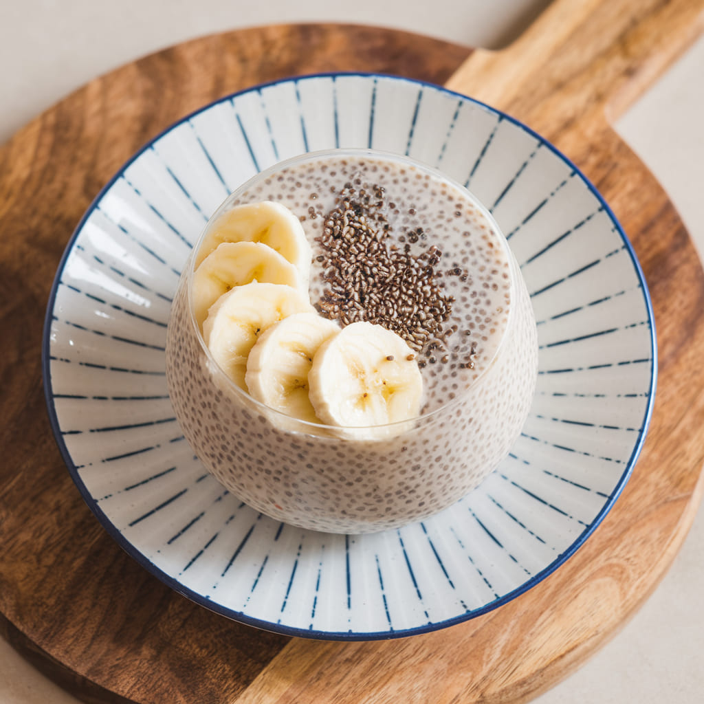 Glow-Boosting Banana Chia Pudding
