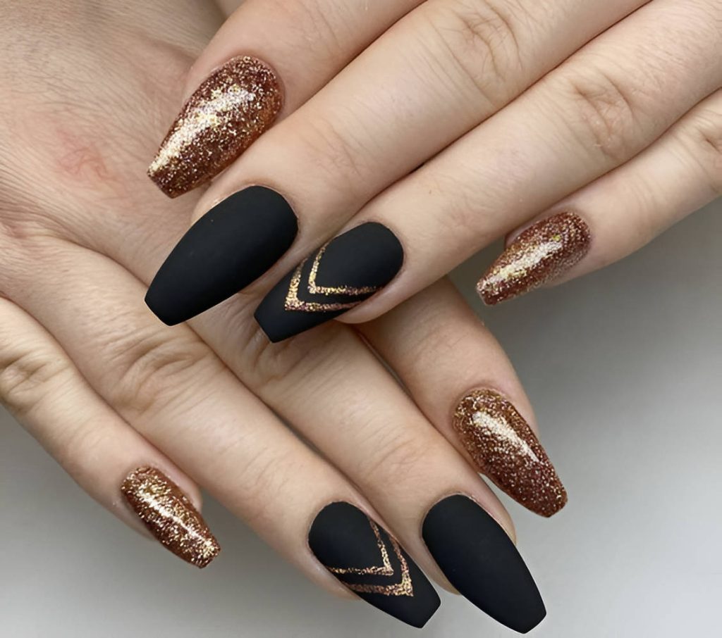 Gold And Black Nail Designs