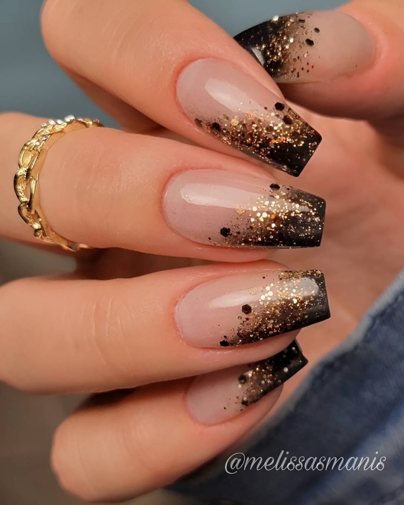 Gold And Black Nail Designs