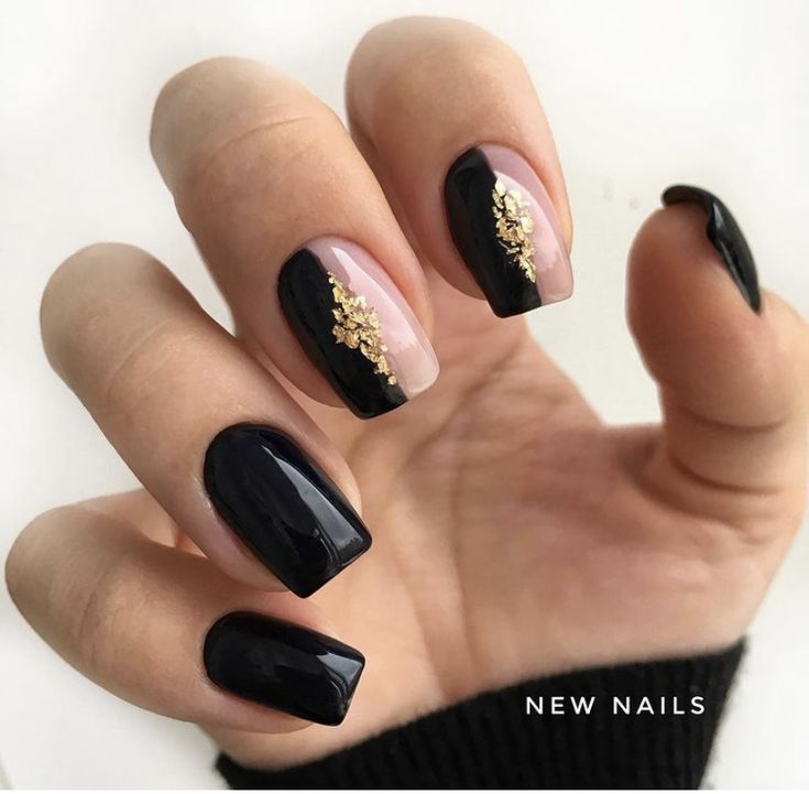 Gold And Black Nail Designs