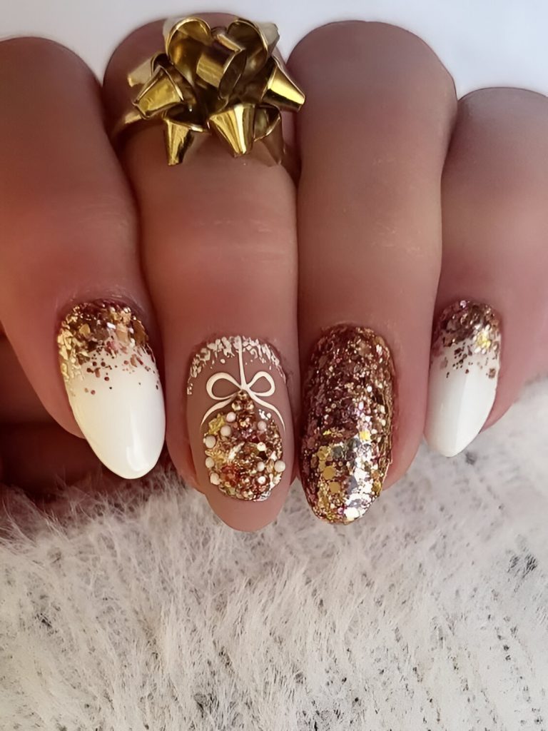 Gold New Year Nails