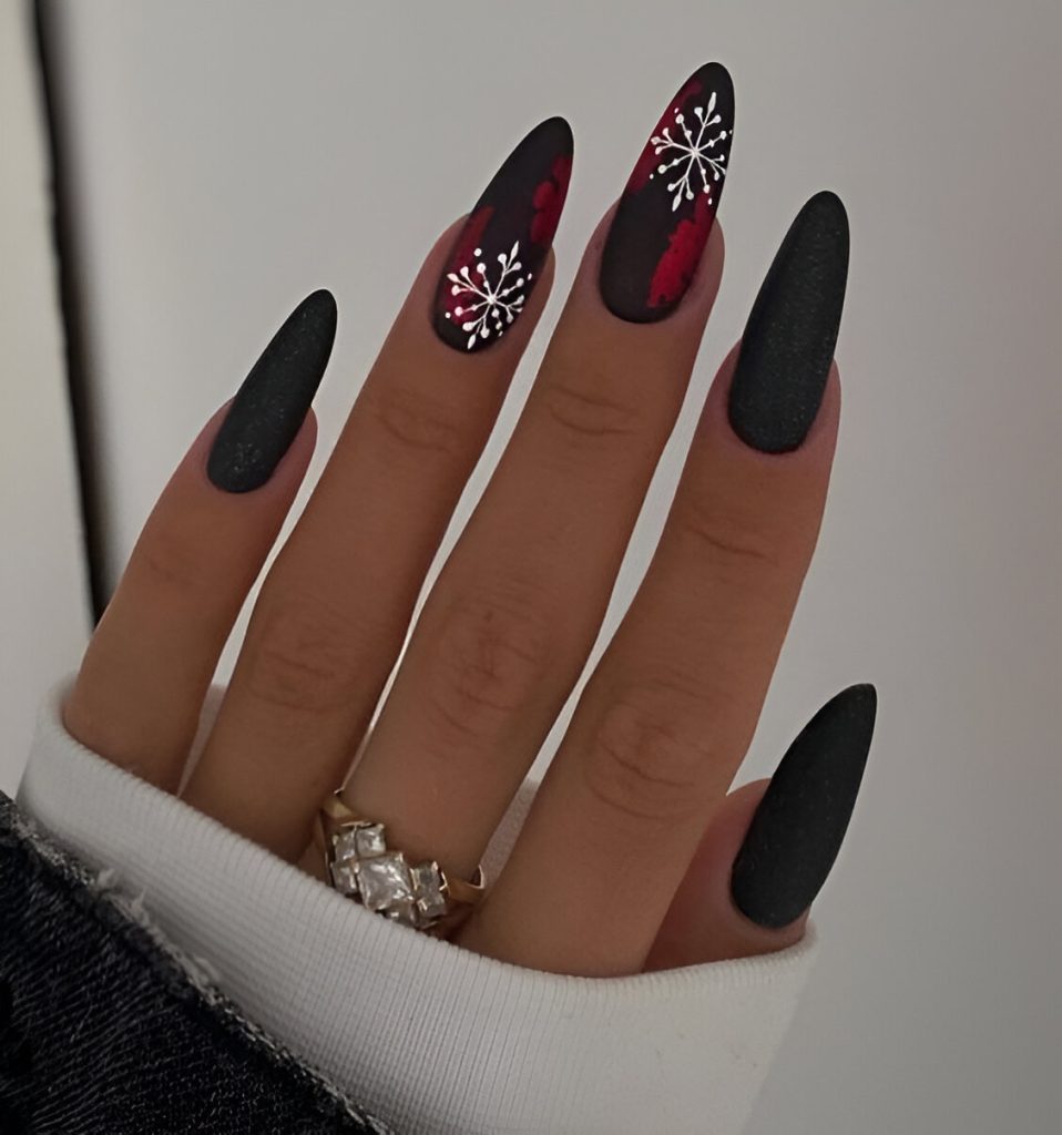 Goth Christmas Nails