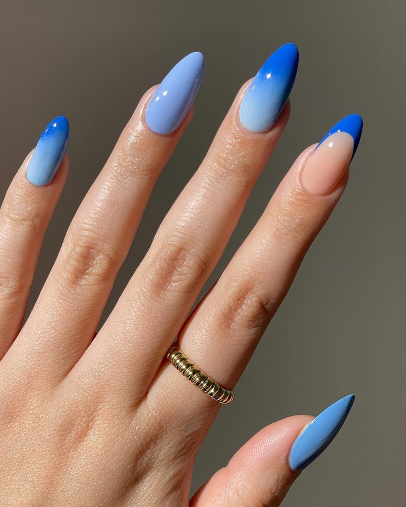 Gradient Almond Nails