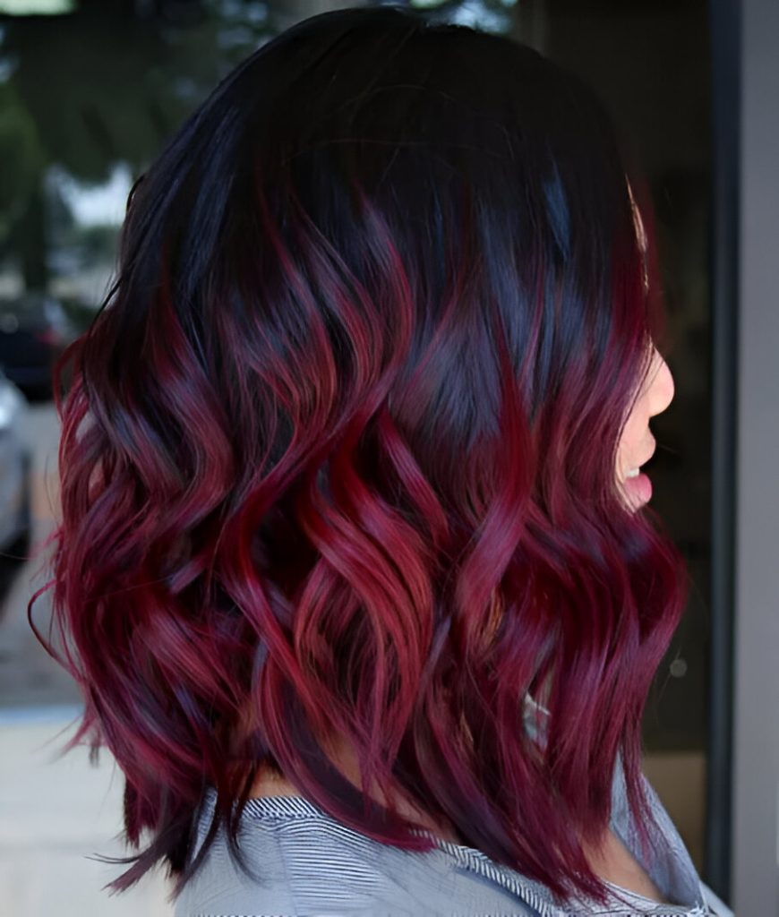 Gradient Burgundy Hair