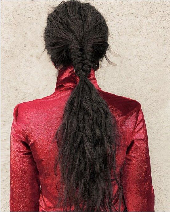  Half Braided Low Ponytail