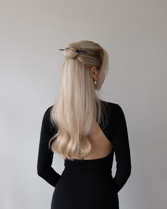 Half Up Bun