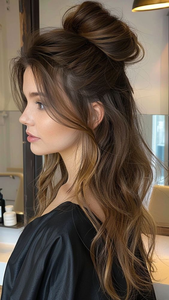 Half Up Bun