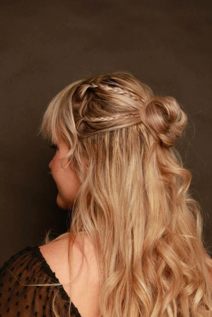 Half Up Bun