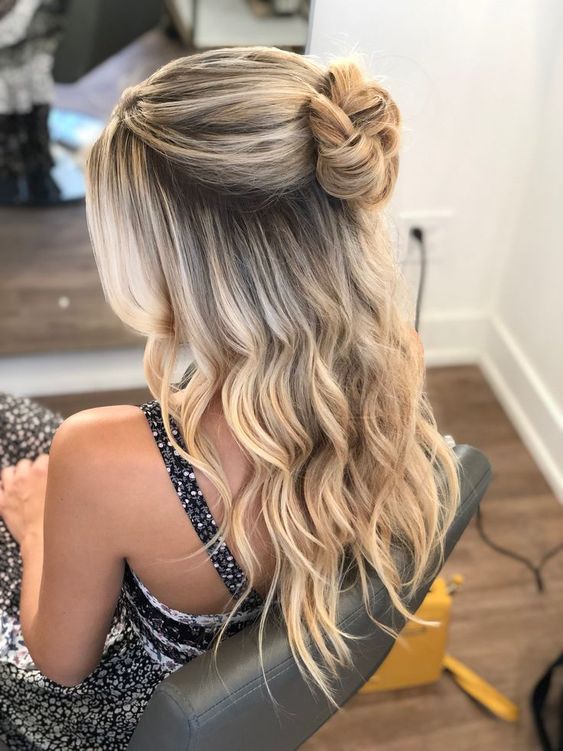 Half Up Bun