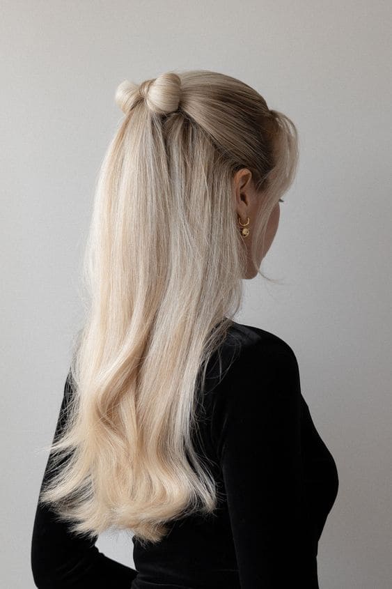 Half Up Half Down With Bows