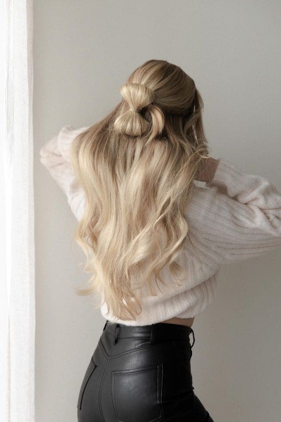 Half Up Half Down With Bows