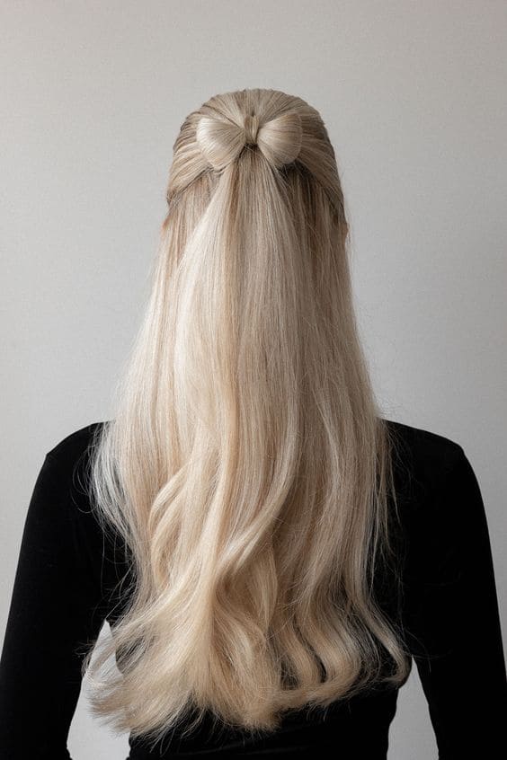 Half Up Half Down With Bows