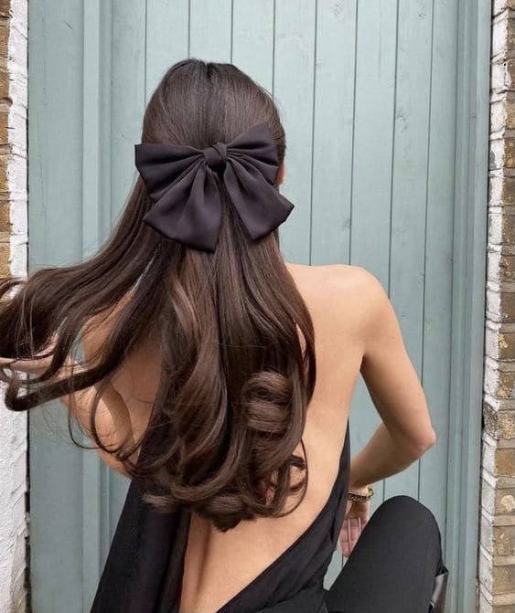 Half Up Half Down with Accessories