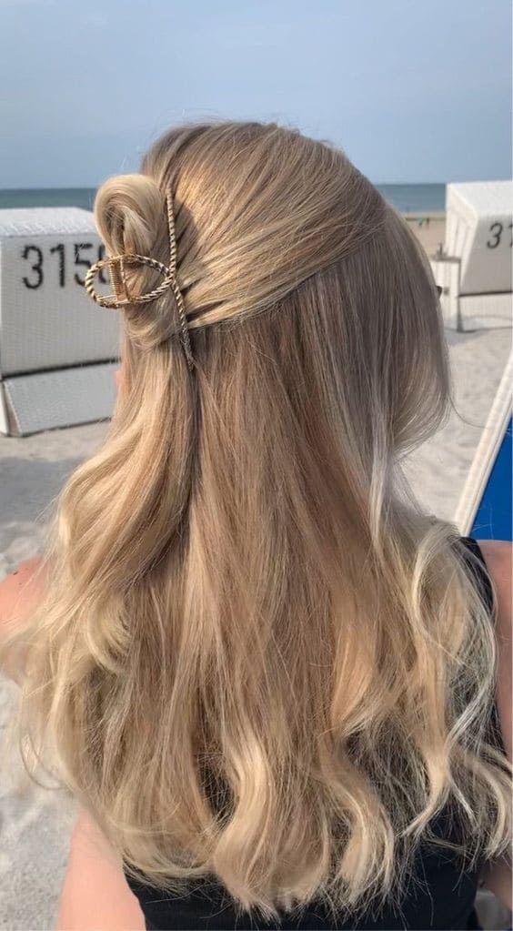 Half Up Half Down with Accessories